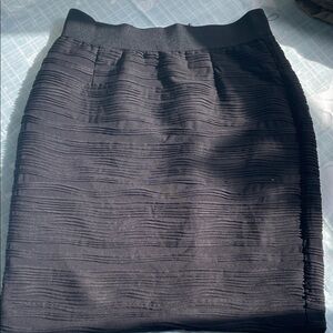 Alfani Elegant Black Ruched Pencil Skirt